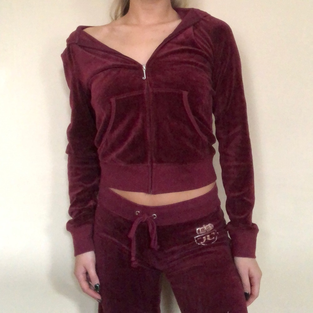 Juicy Couture maroon tracksuit